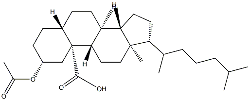 2α-Acetyloxy-5α-cholestan-19-oic acid Struktur