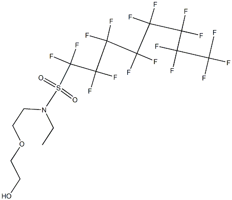 Poly(ethyleneglycol) 2-[ethyl[(heptadecafluorooctyl)sulfonyl]amino]ethyl ether Struktur