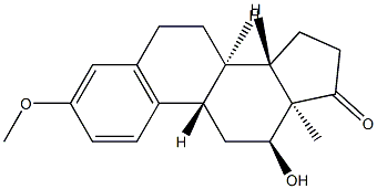 12α-Hydroxy-3-methoxyestra-1,3,5(10)-trien-17-one Struktur