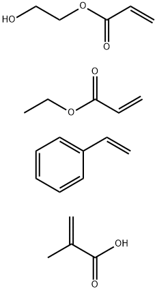 2-Propenoic acid, 2-methyl-, polymer with ethenylbenzene, ethyl 2-propenoate and 2-hydroxyethyl 2-propenoate Struktur