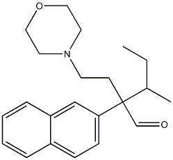 α-(sec-Butyl)-α-(2-naphtyl)-4-morpholinebutanal Struktur