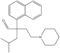 α-Isobutyl-α-(2-piperidinoethyl)-1-naphthaleneacetaldehyde Struktur