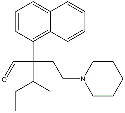 α-(sec-Butyl)-α-(1-naphtyl)-1-piperidinebutanal Struktur