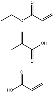 2-Propenoic acid, 2-methyl-, polymer with ethyl 2-propenoate and 2-propenoic acid Struktur