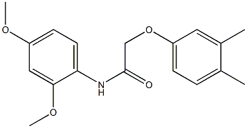 N-(2,4-dimethoxyphenyl)-2-(3,4-dimethylphenoxy)acetamide Struktur