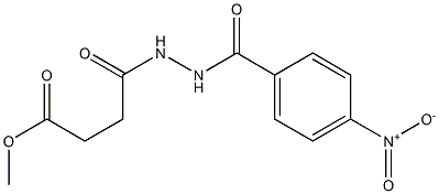 methyl 4-[2-(4-nitrobenzoyl)hydrazino]-4-oxobutanoate Struktur