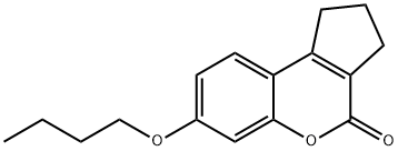 7-butoxy-2,3-dihydrocyclopenta[c]chromen-4(1H)-one Struktur