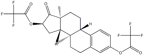 3,16α-Dihydroxyestra-1,3,5(10)-trien-17-one bis(trifluoroacetate) Struktur