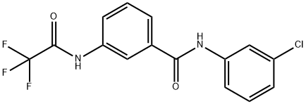 N-(3-chlorophenyl)-3-[(trifluoroacetyl)amino]benzamide Struktur