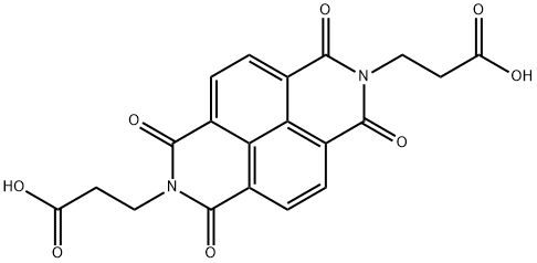 3,3'-(1,3,6,8-tetraoxobenzo[lmn][3,8]phenanthroline-2,7(1H,3H,6H,8H)-diyl)dipropanoic acid Struktur