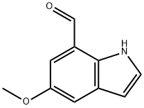 1H-Indole-7-carboxaldehyde,5-methoxy-(9CI) Struktur