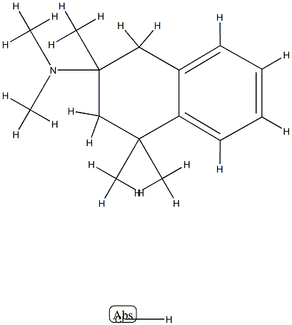 2-Naphthalenamine,1,2,3,4-tetrahydro-N,N,2,4,4-pentamethyl-, hydrochloride (1:1) Struktur