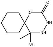 1-Oxa-3,4-diazaspiro[5.5]undecan-2-one,5-hydroxy-5-methyl-(9CI) Struktur