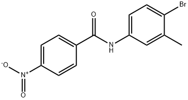 N-(4-bromo-3-methylphenyl)-4-nitrobenzamide Struktur