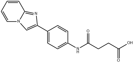 4-[(4-imidazo[1,2-a]pyridin-2-ylphenyl)amino]-4-oxobutanoic acid Struktur