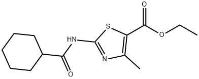 ethyl 2-(cyclohexanecarboxamido)-4-methylthiazole-5-carboxylate Struktur