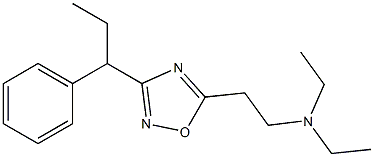 (-)-5-[2-(Diethylamino)ethyl]-3-(α-ethylbenzyl)-1,2,4-oxadiazole Struktur