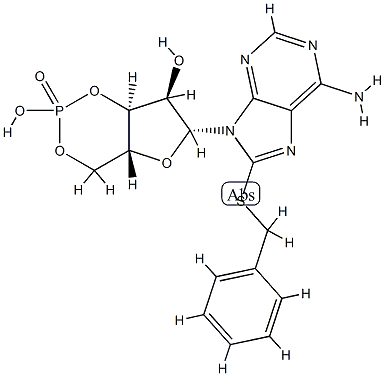 8-Benzylthio-camp Struktur