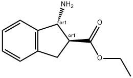 1H-Indene-2-carboxylicacid,1-amino-2,3-dihydro-,ethylester,(1R,2S)-rel-(9CI) Struktur