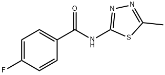 4-fluoro-N-(5-methyl-1,3,4-thiadiazol-2-yl)benzamide Struktur