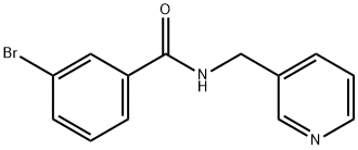 3-bromo-N-(pyridin-3-ylmethyl)benzamide Struktur