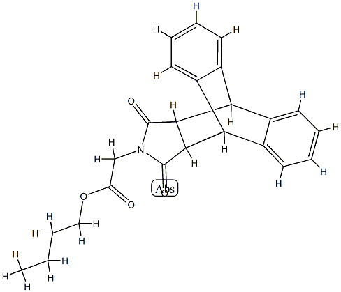 butyl 2-(12,14-dioxo-9,10-dihydro-9,10-[3,4]epipyrroloanthracen-13-yl)acetate Struktur