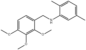 2,5-dimethyl-N-(2,3,4-trimethoxybenzyl)aniline Struktur