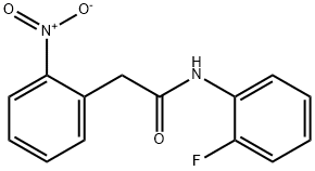 N-(2-fluorophenyl)-2-{2-nitrophenyl}acetamide Struktur