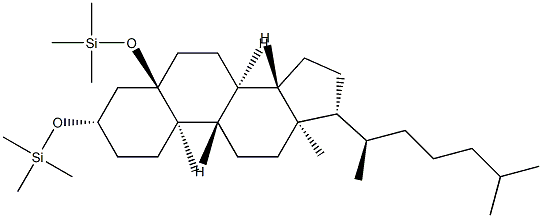 3β,5-Bis(trimethylsiloxy)-5α-cholestane Struktur