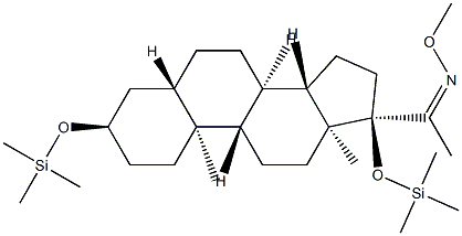 3α,17-Bis(trimethylsiloxy)-5α-pregnan-20-one O-methyl oxime Struktur