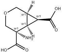 3-Oxabicyclo[4.1.0]heptane-5,7-dicarboxylicacid,5-amino-,(1R,5S,6S,7S)-rel-(9CI) Struktur