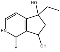 1H-Cyclopenta[c]pyridine-5,7-diol,5-ethyl-1-fluoro-2,5,6,7-tetrahydro-(9CI) Struktur