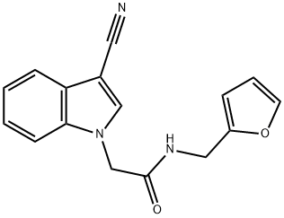 2-(3-cyano-1H-indol-1-yl)-N-(2-furylmethyl)acetamide Struktur