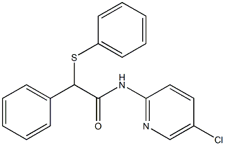 N-(5-chloropyridin-2-yl)-2-phenyl-2-(phenylsulfanyl)acetamide Struktur