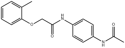 N-[4-(acetylamino)phenyl]-2-(2-methylphenoxy)acetamide Struktur