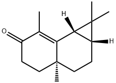 [1aR,(-)]-1,1aβ,2,3,3a,4,5,7bβ-Octahydro-1,1,3aα,7-tetramethyl-6H-cyclopropa[a]naphthalene-6-one Struktur