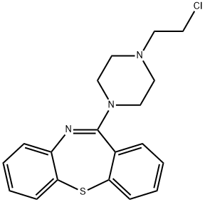 11-[4-(2-CHLOROETHYL)-1-PIPERAZINYL-DIBENZO(B,F)-(1,4)-THIAZEPINE] Struktur