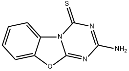 2-amino-4H-[1,3,5]triazino[2,1-b][1,3]benzoxazole-4-thione Struktur