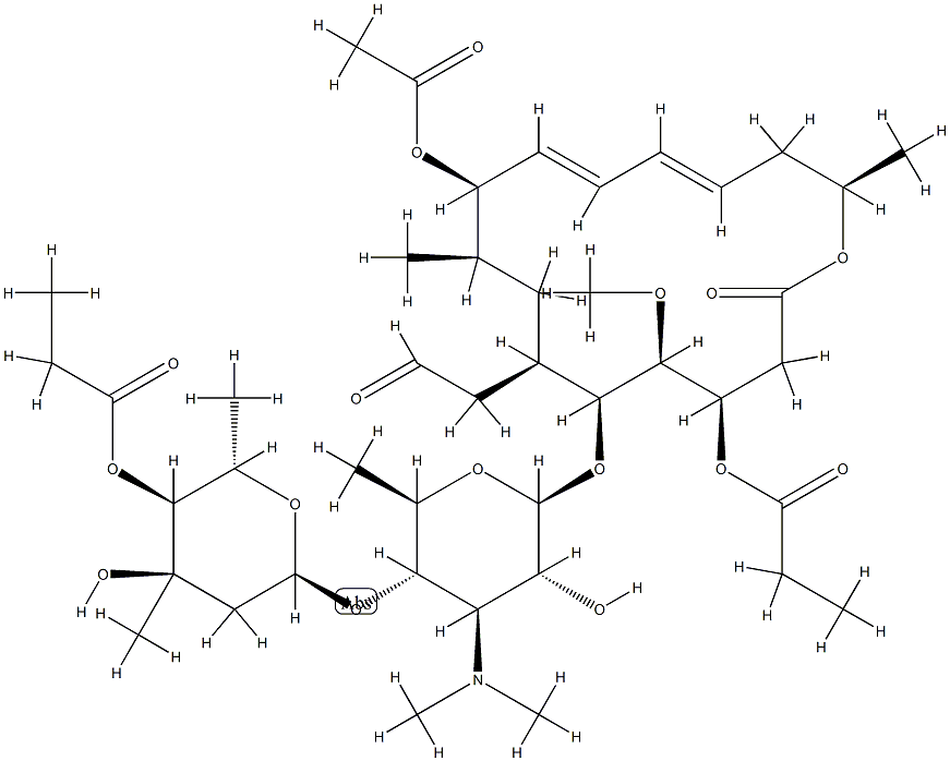 9-acetylmidecamycin Struktur