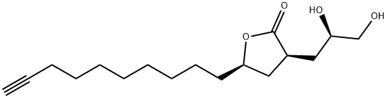 (3S)-5β-(9-Decynyl)-3β-[(S)-2,3-dihydroxypropyl]-4,5-dihydrofuran-2(3H)-one Struktur