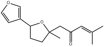 4-Methyl-1-(2,3,4,5-tetrahydro-5-methyl-2,3'-bifuran-5-yl)-3-penten-2-one Struktur