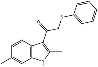 1-(2,6-dimethyl-1H-indol-3-yl)-2-(phenylsulfanyl)ethanone Struktur