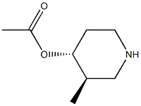 4-Piperidinol,3-methyl-,acetate(ester),(3R,4R)-rel-(9CI) Struktur