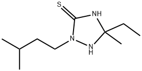 1,2,4-Triazolidine-3-thione,5-ethyl-5-methyl-2-(3-methylbutyl)-(9CI) Struktur