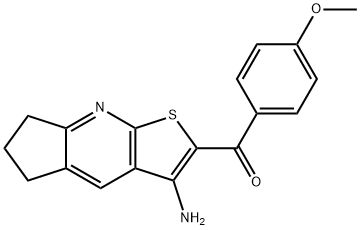 (3-amino-6,7-dihydro-5H-cyclopenta[b]thieno[3,2-e]pyridin-2-yl)(4-methoxyphenyl)methanone Struktur