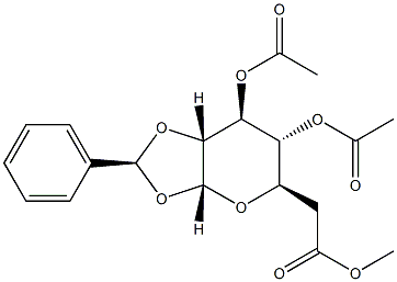 1-O,2-O-[(S)-Benzylidene]-α-D-glucopyranose triacetate Struktur