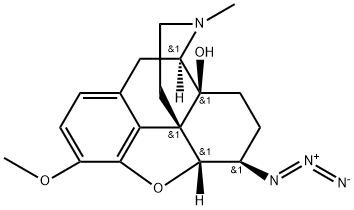 6β-Azido-4,5α-epoxy-3-methoxy-17-methylmorphinan-14-ol Struktur