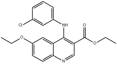 ethyl 4-(3-chloroanilino)-6-ethoxy-3-quinolinecarboxylate Struktur