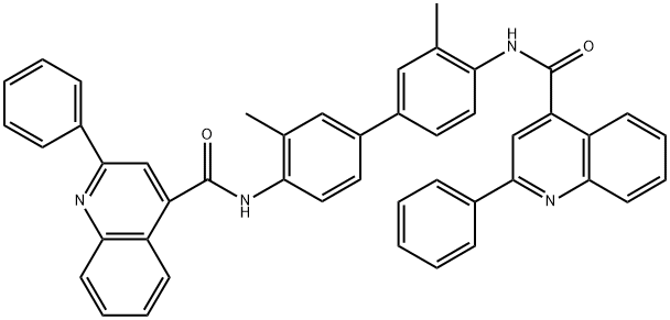 N,N-(3,3-dimethyl-[1,1-biphenyl]-4,4-diyl)bis(2-phenylquinoline-4-carboxamide) Struktur