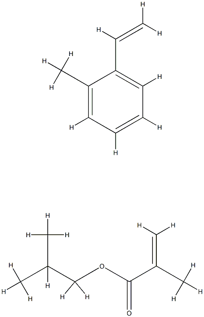 2-Propenoic acid, 2-methyl-, 2-methylpropyl ester, polymer with ethenylmethylbenzene Struktur